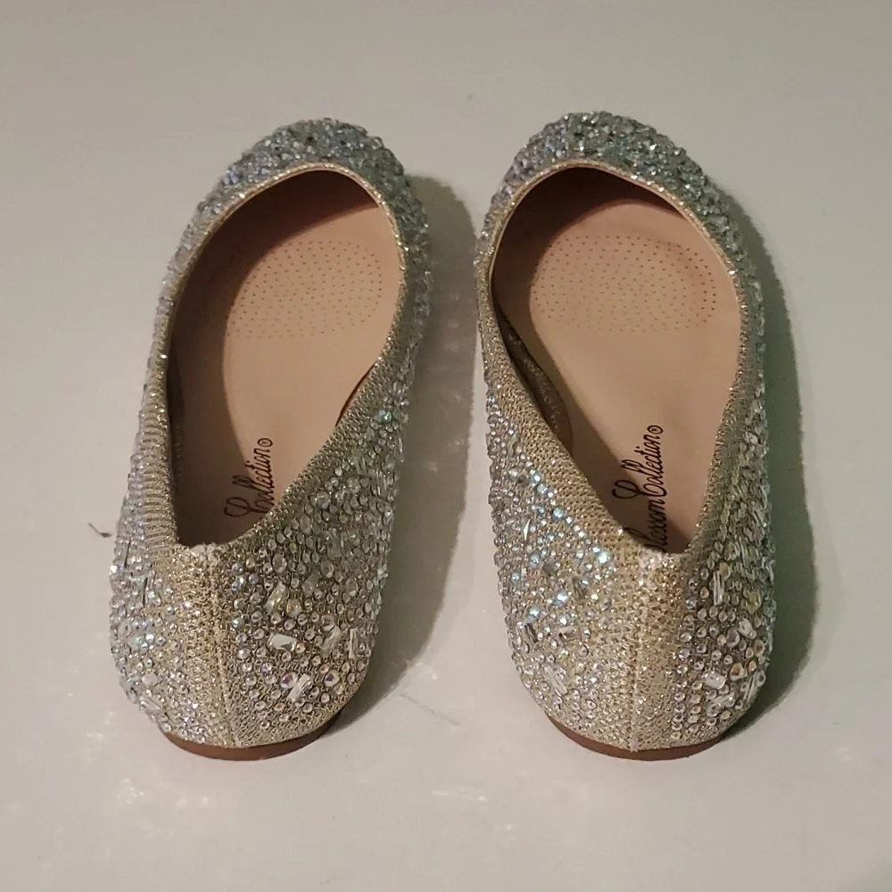 De Blossom Collection women's 6.5 ✨️ sparkle glitter and jewel tone flat shoes
